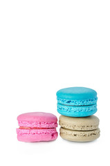 macaroons on white