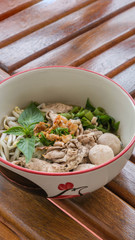 Asian white noodles