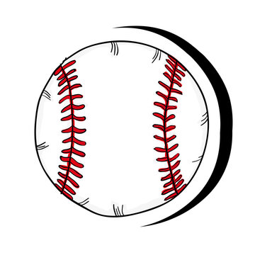 baseball ball sport game equipment. drawn design. vector illustration