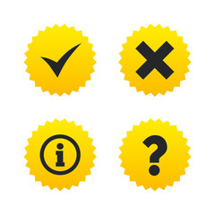 Information icons. Question FAQ symbol.