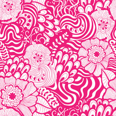 Vector seamless abstract hand-drawn pattern design