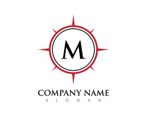 M Letter Compass Logo