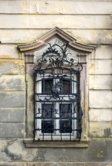 Old window on a house in Sremski Karlovci