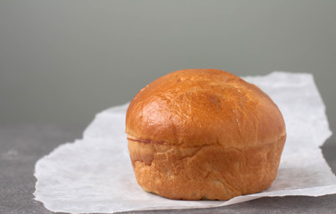 Homemade fresh bread roll , isolated 