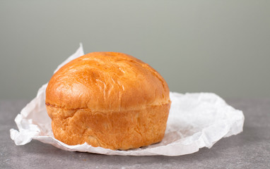 Homemade fresh bread roll , isolated 