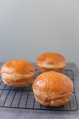 Homemade fresh bread roll , isolated 