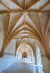 Fototapeta na wymiar Cloister view of the Jeronimos Monastery in Lisbon, Portugal
