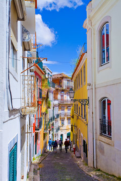 Lisbonne, ruelle du bairro alto, Portugal 