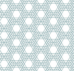 Vector hexagon geometric  monochrome seamless simple retro pattern for textile, paper. 