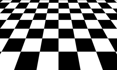 Background of Black and white chess board.