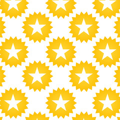 yellow star geometric shape icon. pattern background. vector illustration