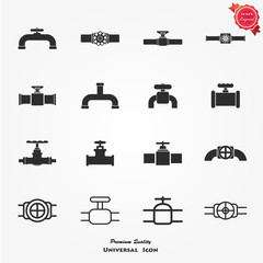 Set of black pipe details