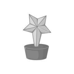 Star award icon in black monochrome style on a white background vector illustration