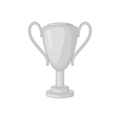 Winner cup icon in black monochrome style on a white background vector illustration