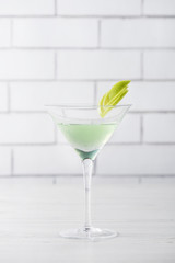 Fresh home made Apple Martini cocktails