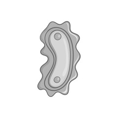 Cell nucleus icon in black monochrome style on a white background vector illustration