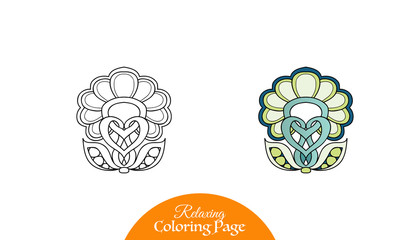 Ethnic Amulet. Coloring book for adult and older children. Color