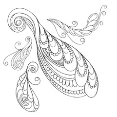 Decorative paisleys element