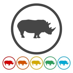 Rhino icon. rhino sign