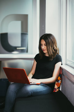 Woman with laptop 