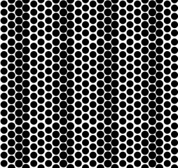 Vector geometric seamless pattern. Repeating texture with circles. Monochromatic simple graphic backround with gradual effect.