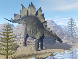 Stegosaurus dinosaur - 3D render © Elenarts