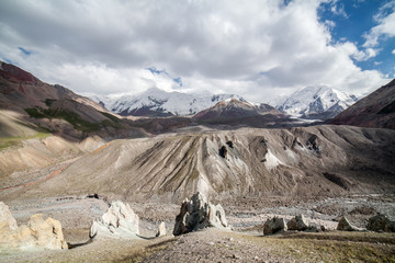 Mountain landscape. Pamir region. Kyrgyzstan