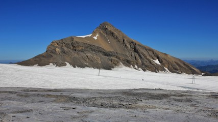 Mt Oldenhorn in summer and Diablerets Glacier