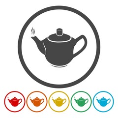 The teapot icon. Tea symbol. Flat Vector illustration