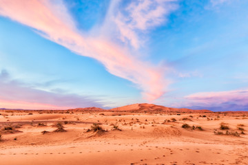 Fototapeta na wymiar Sahara Desert sunrise in Morocco