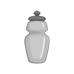 Sports water bottle icon in black monochrome style isolated on white background vector illustration