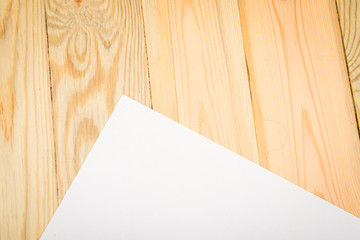 White paper on wood table