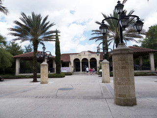 Obraz premium Visitor Centre in St Augustine, the oldest city in Florida in the United States of America. 