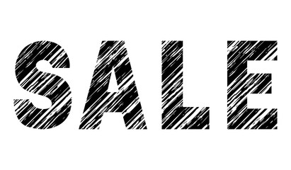 Grunge decorative inscription SALE with diagonal shading