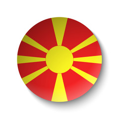 Obraz premium White paper circle with flag of Macedonia. Abstract illustration