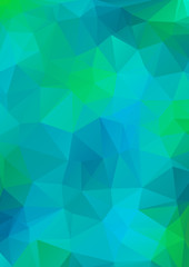 Blue and green light Polygonal Mosaic Background, Vector illustration.