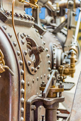 details of a steam locomotive