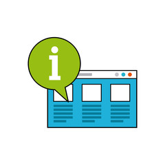 template web page with social media icon