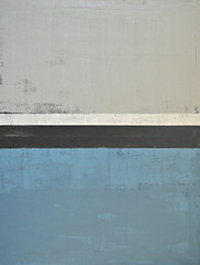 Grey and Blue Abstract Art Painting