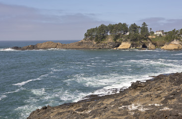 Fototapeta na wymiar Oregon coast near Lincoln City Oregon.