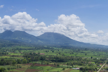 Fototapeta na wymiar Aerial view of the Volcan Arenal