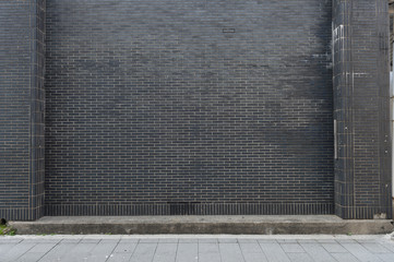 Large blank billboard on a street wall, banners with room to add your own text
