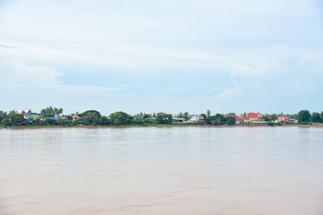 View of the Mekong River Near Thailand-Laos Border in Nong Khai Province