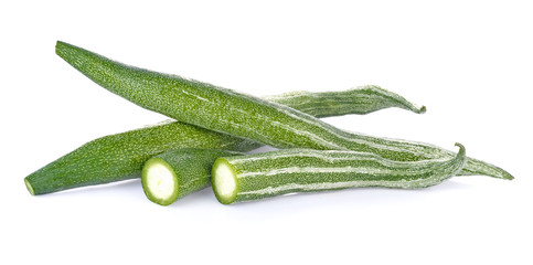 Snake gourd over white background
