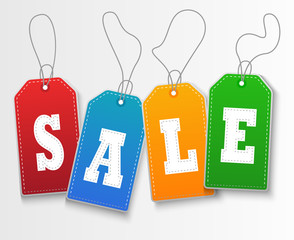 Sale Tags Flat Shadow