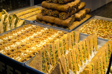 Turkish sweet food baklava, sweets