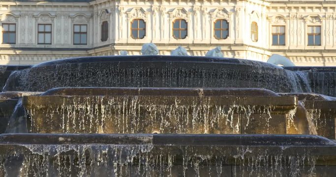 Beautiful fountain near historic palace