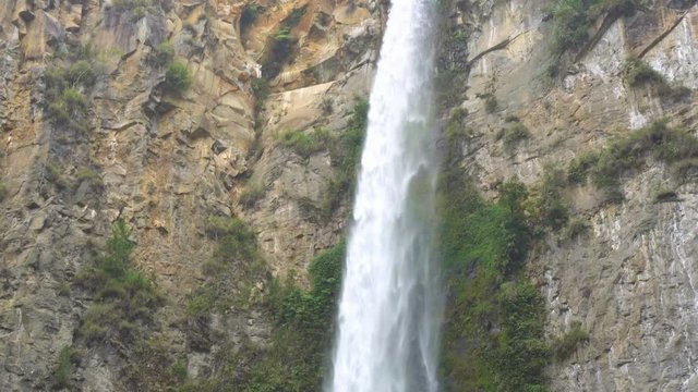 Sipiso-piso waterfall footage in North Sumatra