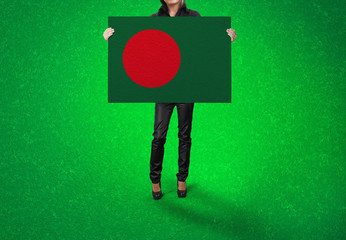 BANGLADESH, Banner, Flag holding hands,