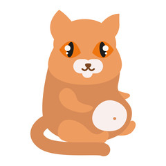 Cat cartoon style vector silhouette. Cute domestic cat animal playfull. Cartoon cat young adorable tail symbol playful. Cartoon funny domestic pussy kitty character